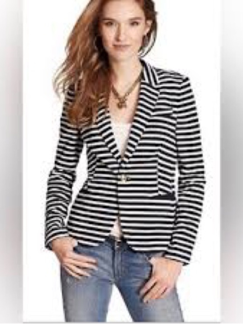 Pretty LittleLiars Striped Black & White Women's Blazer. XS